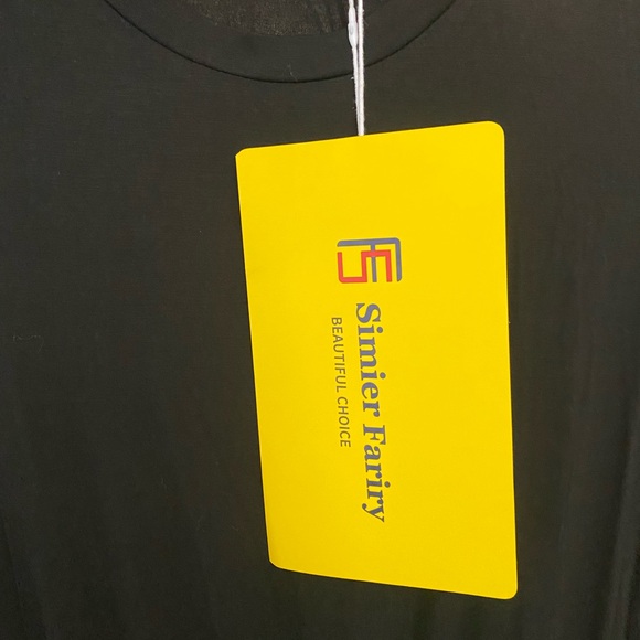 Simier Fariry Women Fall Long Sleeve Hide Belly Knee Casual Dress with Pockets - Picture 7 of 8